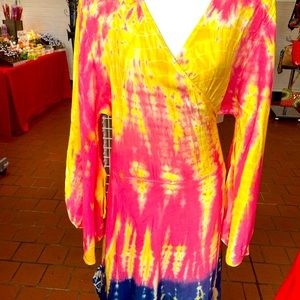 #wrap dress #new#dress #bell sleeves